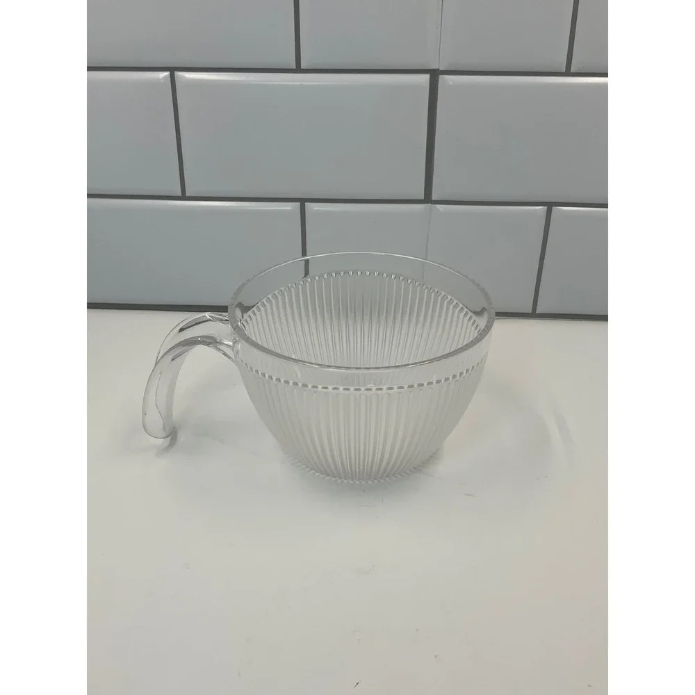 Tupperware Expressions Clear‎ Ribbed Acrylic 2 C 500ml Measuring Cup Bowl Handle